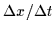 $\Delta x/{\Delta t}$